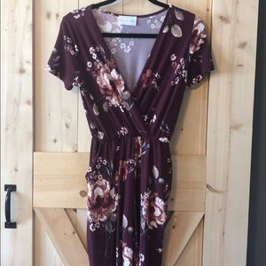 Stitch Fix French Grey Floral Fall Romper